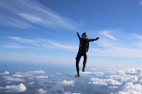 Skydiving in Norway Stock Photos