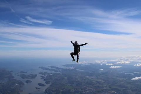 Skydiving in Norway Stock Photos