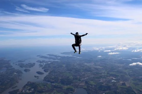 Skydiving in Norway Stock Photos