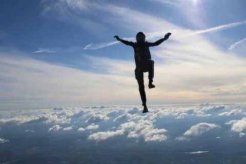 Skydiving in Norway Stock Photos