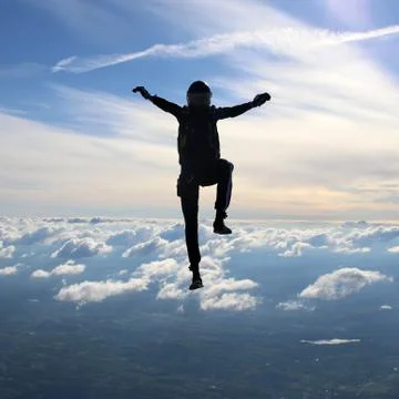Skydiving in Norway Stock Photos
