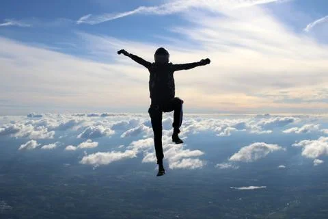 Skydiving in Norway Stock Photos