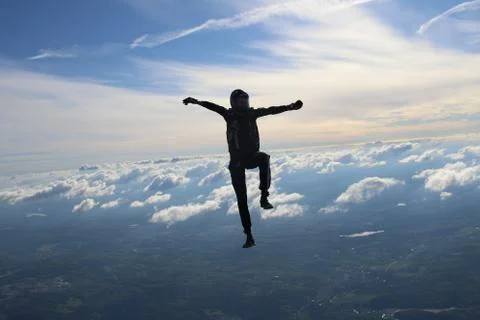 Skydiving in Norway Stock Photos