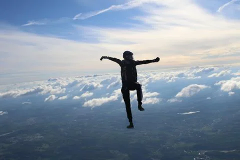 Skydiving in Norway Stock Photos