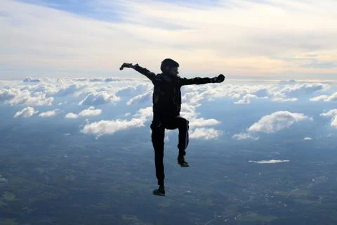 Skydiving in Norway Stock Photos
