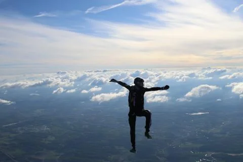 Skydiving in Norway Stock Photos