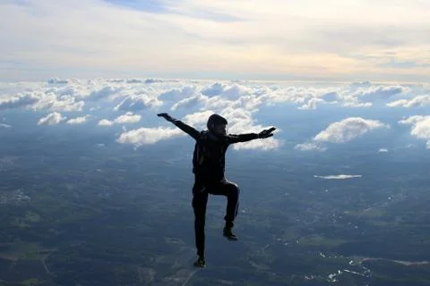 Skydiving in Norway Stock Photos