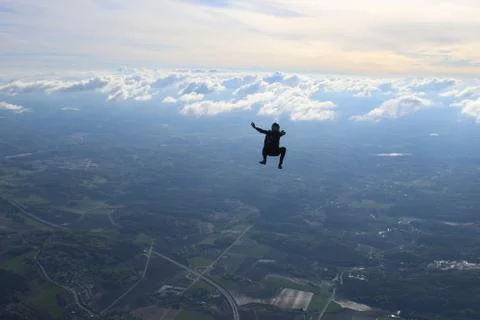 Skydiving in Norway Stock Photos