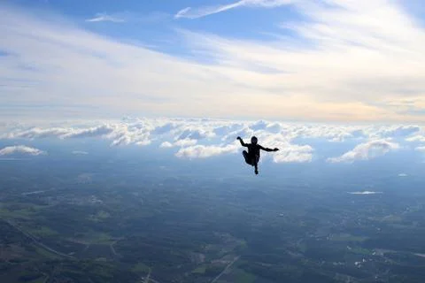 Skydiving in Norway Stock Photos