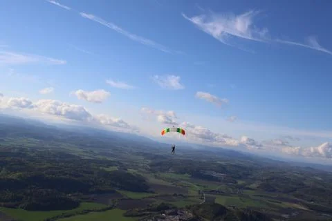 Skydiving in Norway Stock Photos