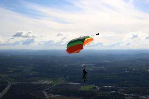 Skydiving in Norway Stock Photos