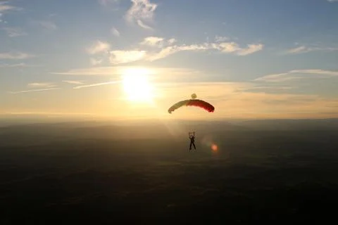 Skydiving in Norway Stock Photos