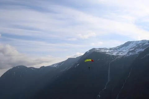 Skydiving in Norway Foto stock