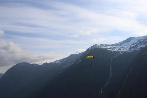 Skydiving in Norway Stock Photos