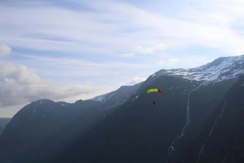 Skydiving in Norway Stock Photos