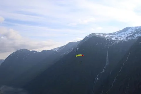 Skydiving in Norway Stock Photos