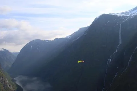 Skydiving in Norway Stock Photos