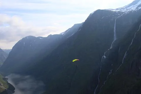 Skydiving in Norway Stock-Fotos