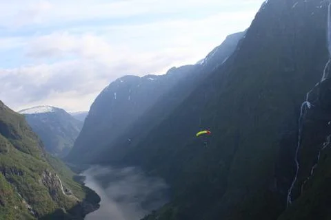 Skydiving in Norway Stock Photos