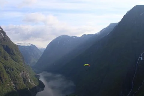Skydiving in Norway Stock-Fotos