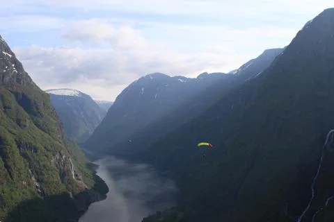 Skydiving in Norway Stock Photos
