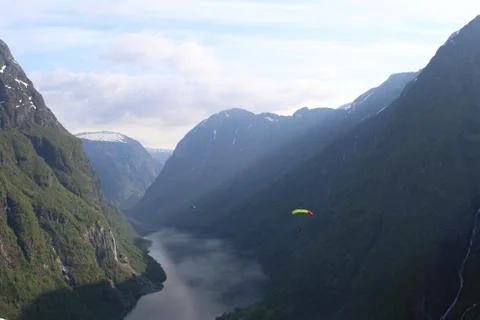 Skydiving in Norway Stock Photos