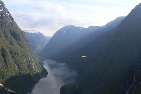 Skydiving in Norway Stock Photos