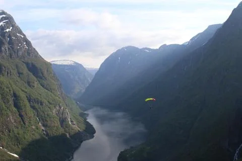 Skydiving in Norway Stock Photos
