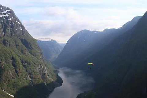 Skydiving in Norway Stock-Fotos