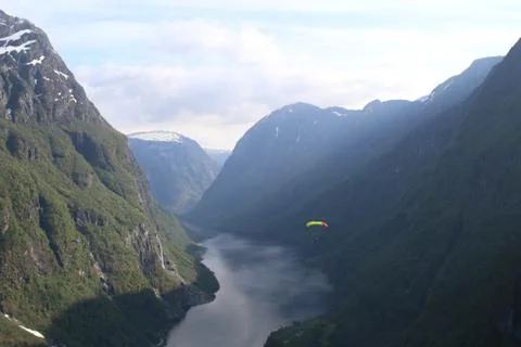 Skydiving in Norway Foto stock