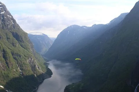 Skydiving in Norway Stock-Fotos