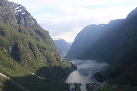 Skydiving in Norway Stock Photos