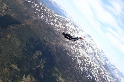 Skydiving in Norway Stock Photos