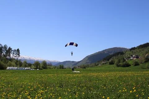 Skydiving in Norway Stock-Fotos