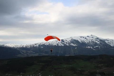 Skydiving in Norway Foto stock