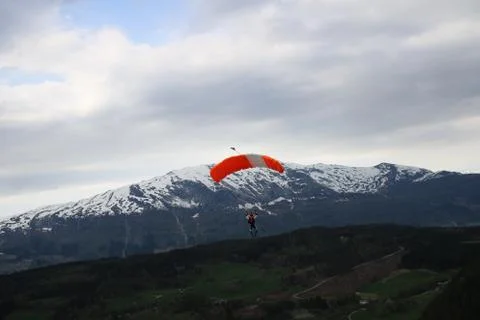 Skydiving in Norway 写真素材