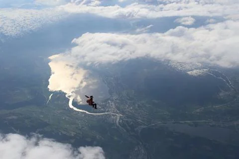 Skydiving in Norway Stock Photos