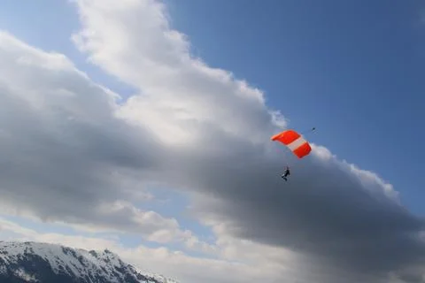 Skydiving in Norway Stock Photos