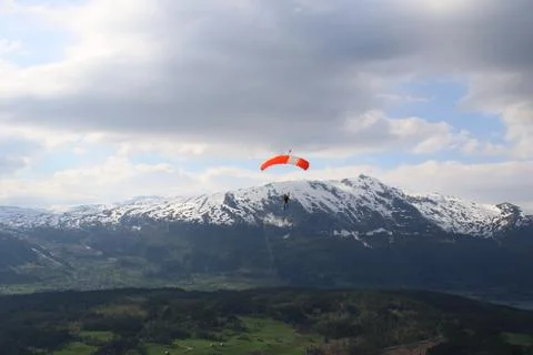 Skydiving in Norway Stock Photos
