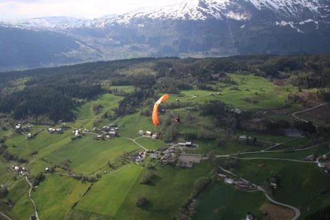 Skydiving in Norway Stock Photos