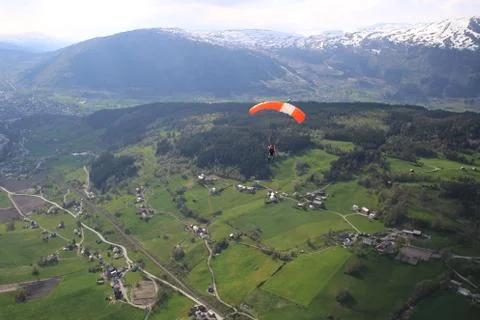 Skydiving in Norway Stock Photos