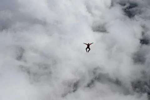 Skydiving in Norway Stock Photos