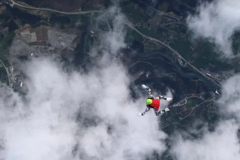 Skydiving in Norway Stock Photos