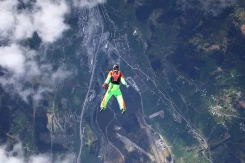 Skydiving in Norway Stock Photos