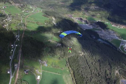 Skydiving in Norway Stock Photos
