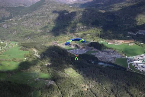 Skydiving in Norway Stock Photos