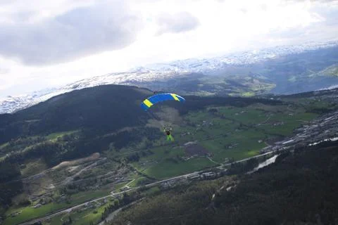 Skydiving in Norway Foto stock