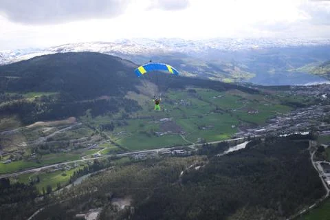 Skydiving in Norway Stock Photos