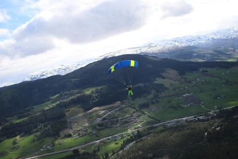 Skydiving in Norway Stock Photos