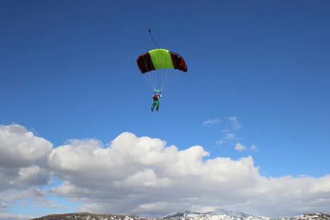 Skydiving in Norway Stock Photos
